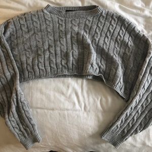 Cropped Knit Sweater